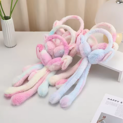 Soft Bunny Earmuffs with Moving Ears