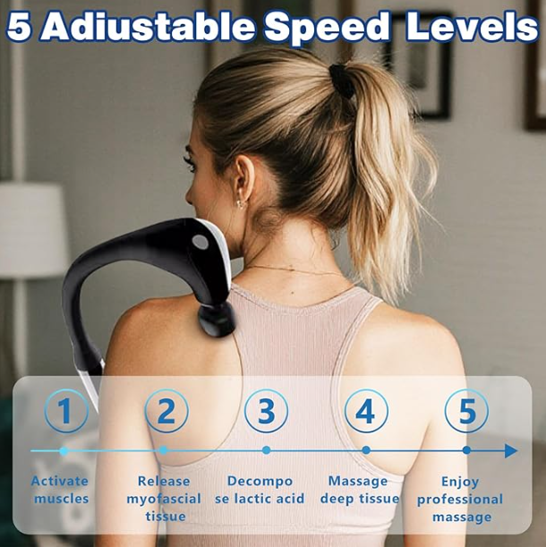 Massage Gun with Upgraded Extension 10mm handle