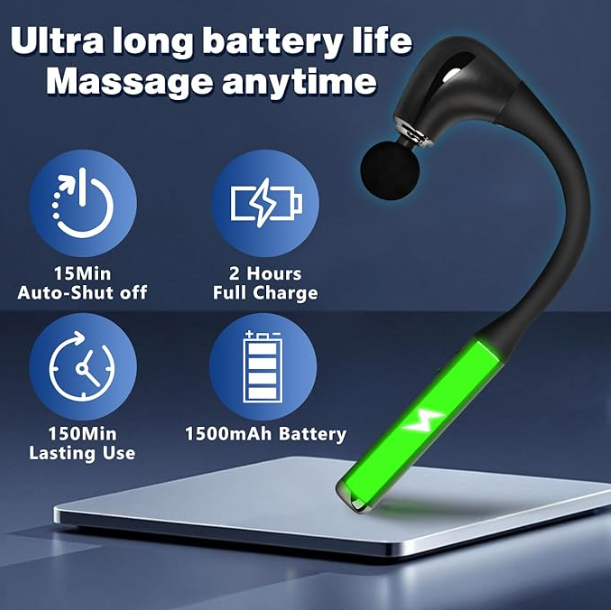Massage Gun with Upgraded Extension 10mm handle
