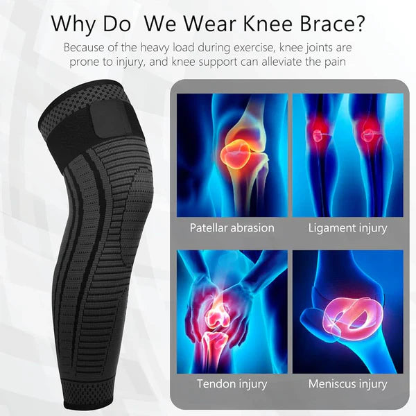 2 Pcs Full Leg Knee Pads with Support Belt (Original China)