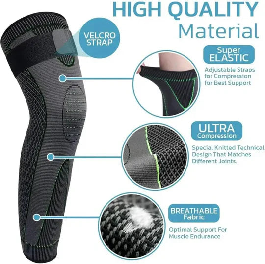 2 Pcs Full Leg Knee Pads with Support Belt (Original China)