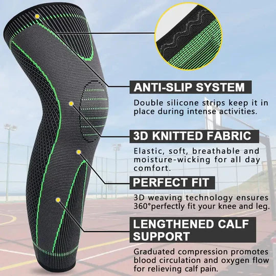 2 Pcs Full Leg Knee Pads with Support Belt (Original China)