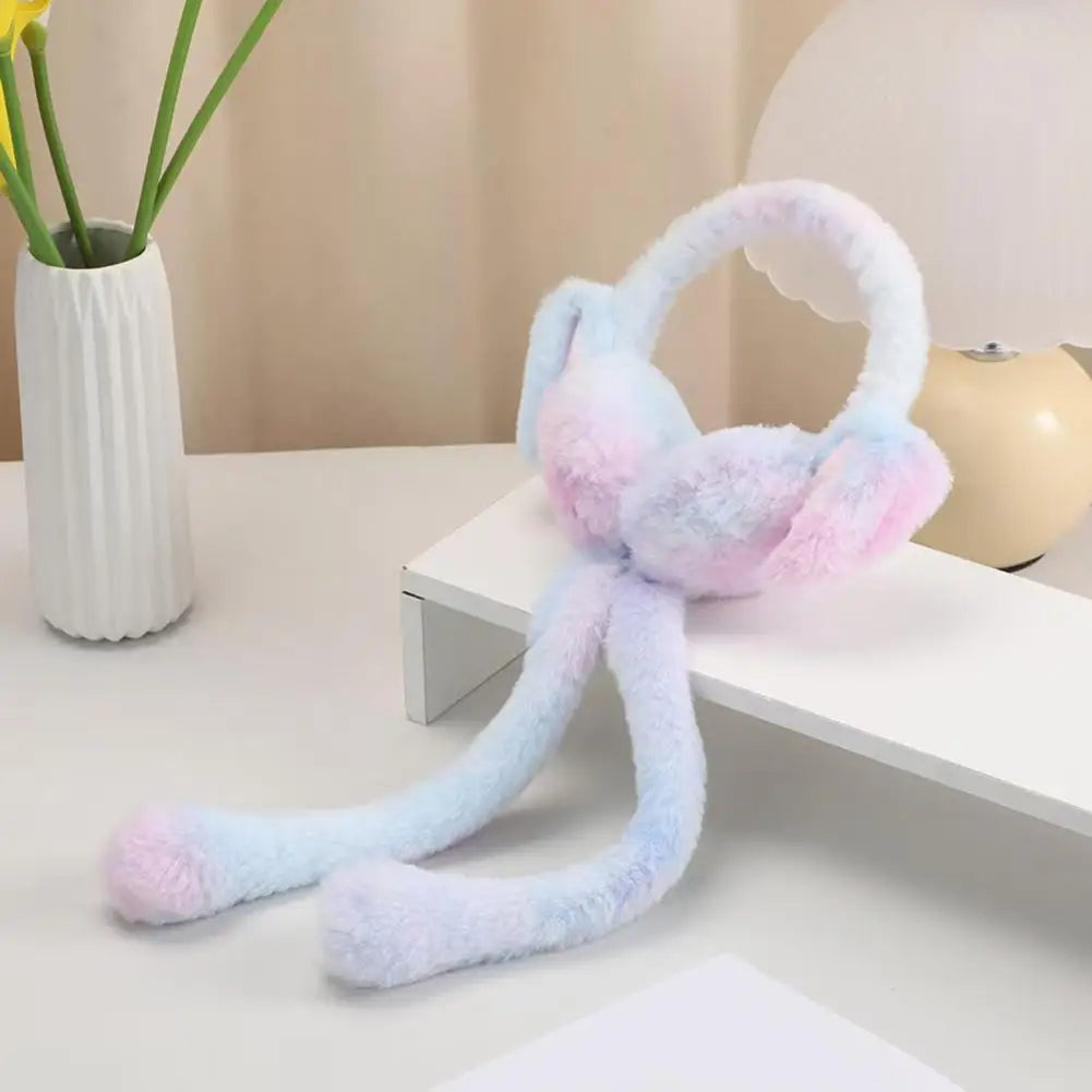 Soft Bunny Earmuffs with Moving Ears