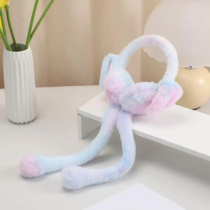Soft Bunny Earmuffs with Moving Ears